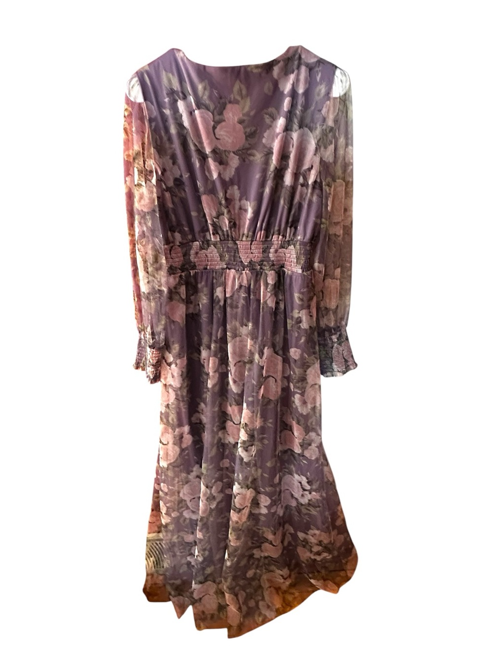 Baltic Born Layla Tulle Maxi Dress Purple Floral Sheer Romantic Wedding XL - Picture 6 of 15